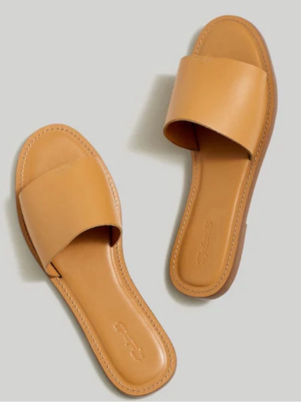 Madewell Boardwalk Post Leather Slide Sandals Size 7.5